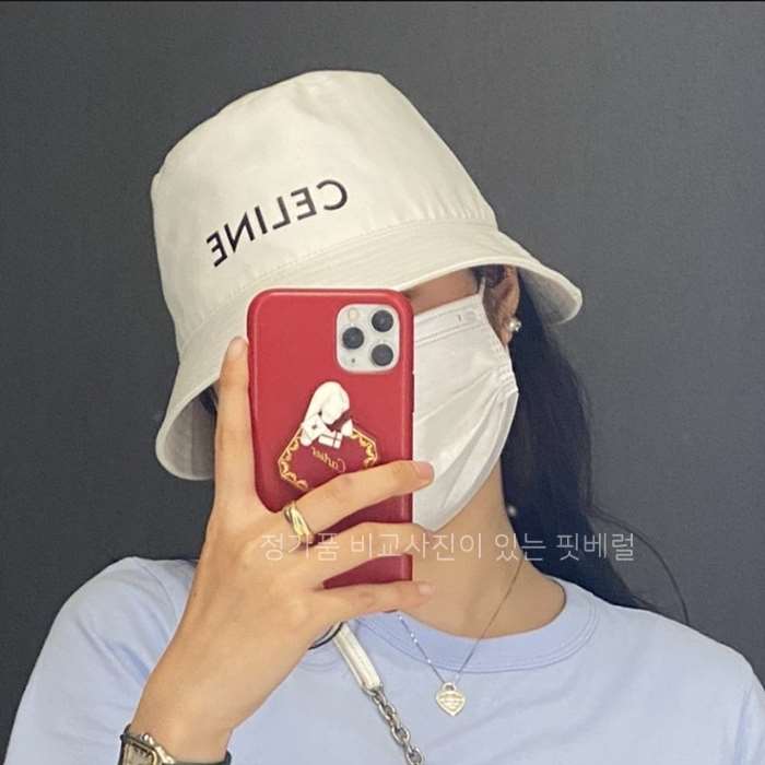 [국내배송] 셀*느 레터링 로고 버킷햇 모자