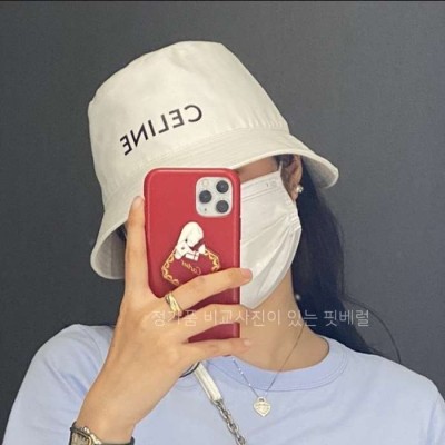 [국내배송] 셀*느 레터링 로고 버킷햇 모자