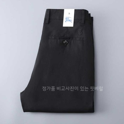 [국내배송] 버*리 로고 자수 치노 스판 팬츠