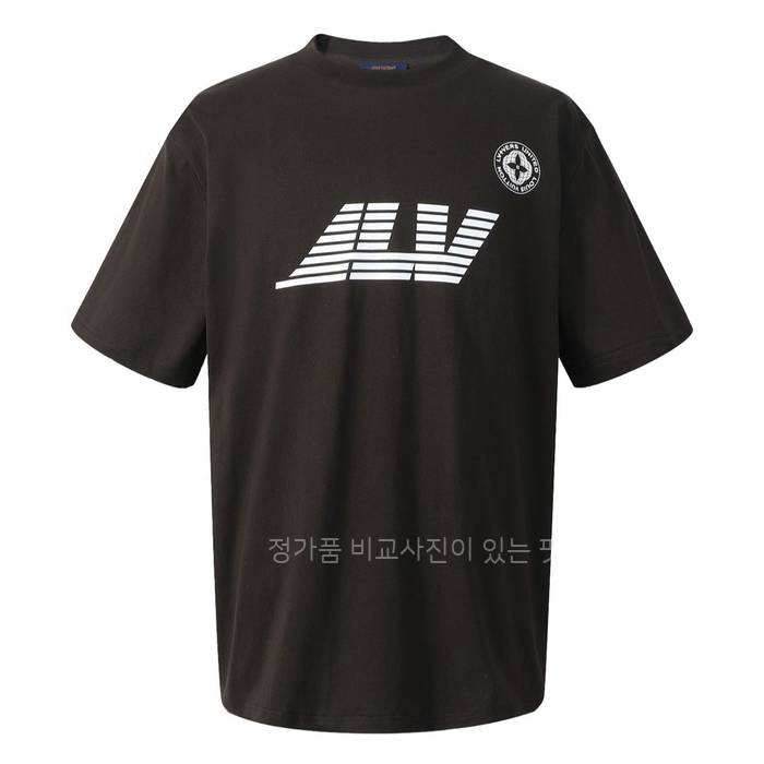 루*비통 워시드 프린티드 코튼 반팔티셔츠