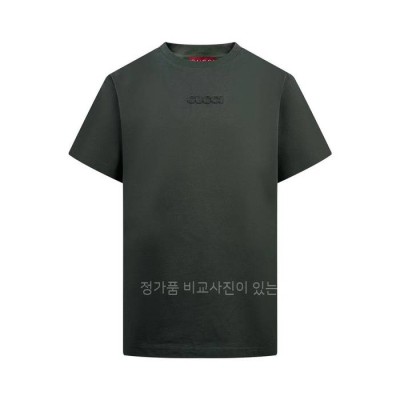 구* 자수 코튼 저지 반팔티셔츠