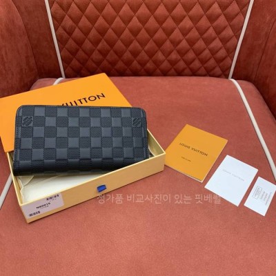 루*비통 N60015 다미에 에벤 지피 월릿 장지갑