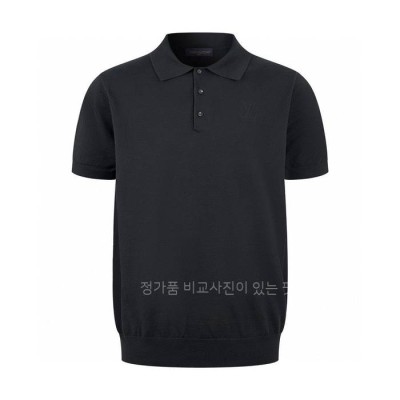 루*비통 캐시미어 앤드 코튼 블렌드 쇼트 슬리브드 폴로 니트 반팔