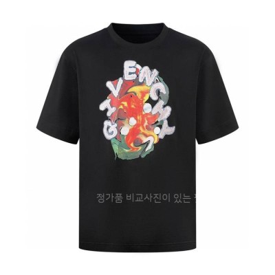 지*시 프린트 반팔티셔츠