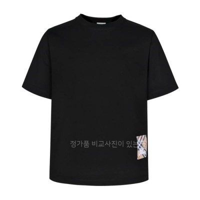 버*리 체크 라벨 반팔티셔츠