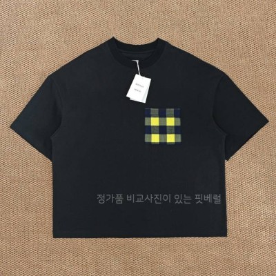 보*가베네타 체크 포켓 반팔티셔츠