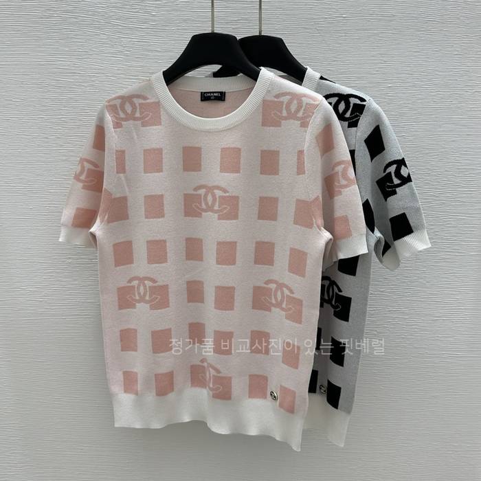 샤* CC 스퀘어 니트 반팔 (2color)