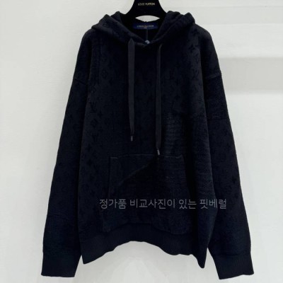 루*비통 그래픽 자카드 후드티셔츠