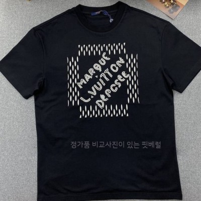 루*비통 엠브로이더드 시그니처 반팔티셔츠
