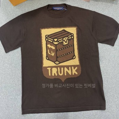 루*비통 그래픽 쇼트 슬리브드 크루넥 니트 반팔