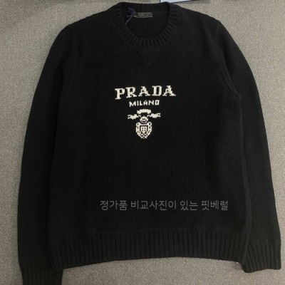 프*다 로고 울 캐시미어 니트