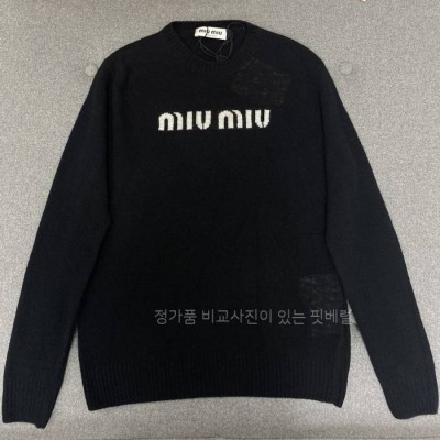 미*미우 울 캐시미어 니트