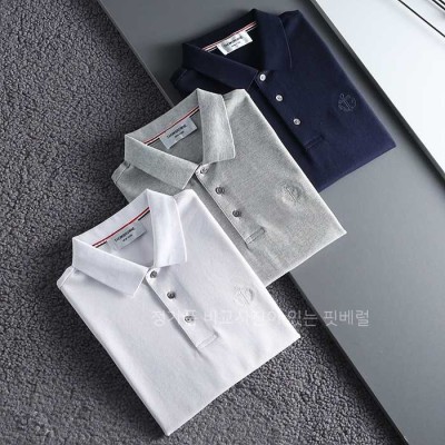 [국내배송] 톰*라운 사선 자수닻로고 코튼카라티 (3color)