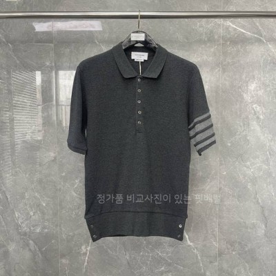 톰*라운 4-바 와플 폴로 니트 반팔
