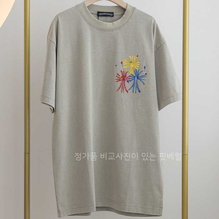 [국내배송] 크*하츠 컬러 십자가 티셔츠