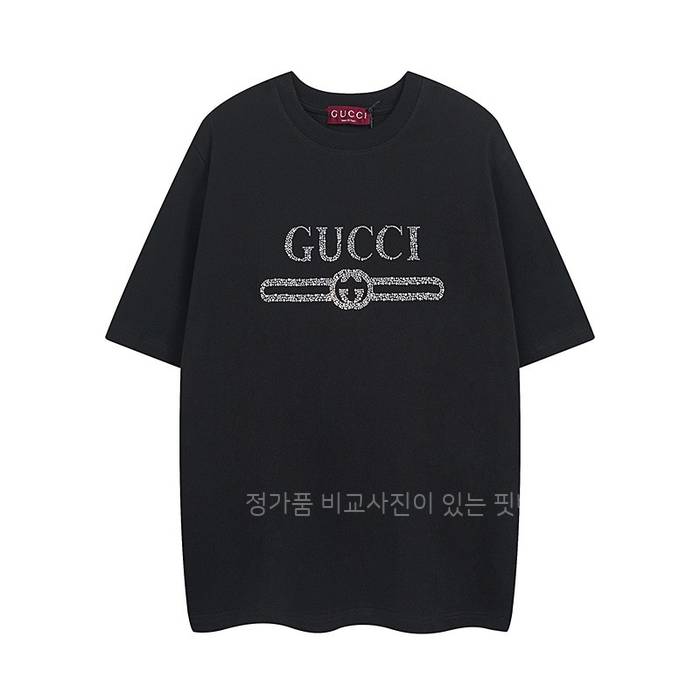 구* 비즈 로고 저지 반팔티셔츠