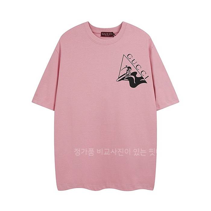 구* 서핑 프린트 코튼 저지 반팔티셔츠