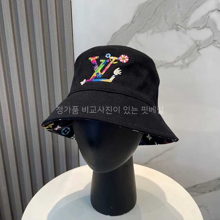 [국내배송] 루*비통 양면 자수 버킷햇 모자