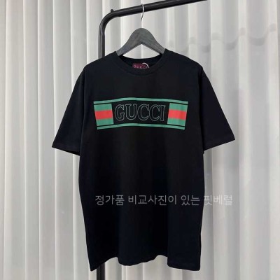 [국내배송] 구* 프린트 코튼 저지 반팔 티셔츠