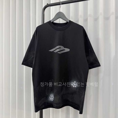 [국내배송] 발*시아가 그래픽 로고 페인티드 반팔 티셔츠