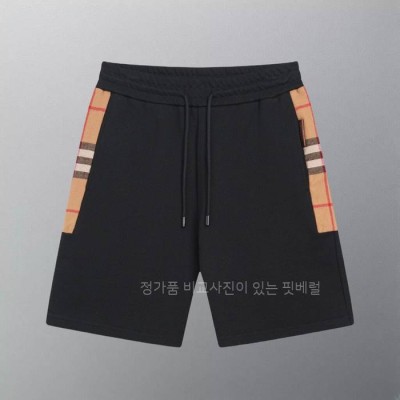 버*리 체크 사이드 쇼츠 반바지