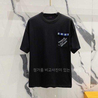 [국내배송] 루*비통 다미에 포켓자수 티셔츠