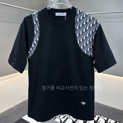 [국내배송] 디* 오블리크 패턴믹스 티셔츠