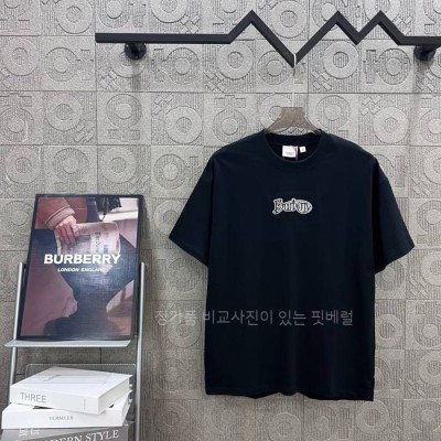 버*리 코튼 반팔티셔츠
