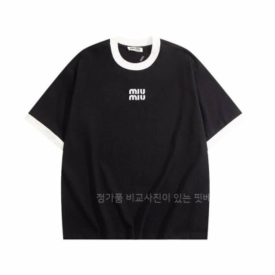 미*미우 로고 반팔티셔츠