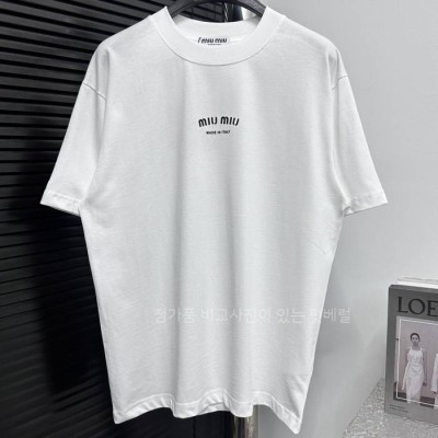 미*미우 로고 반팔티셔츠