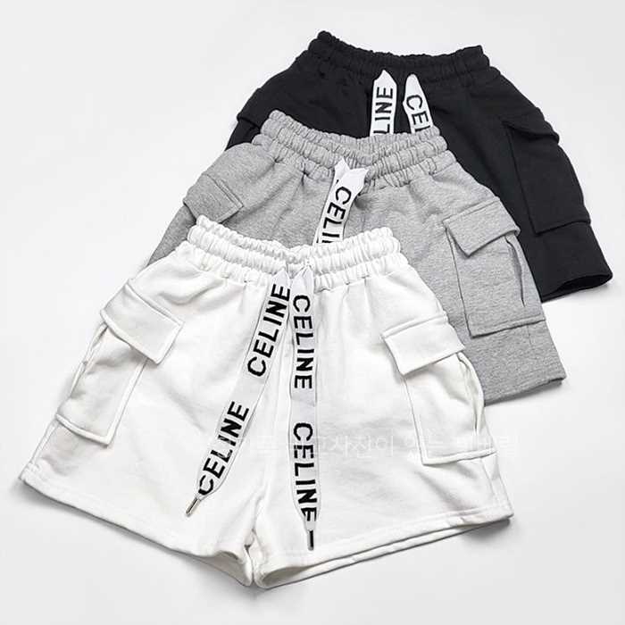 [국내배송] 셀*느 스트링로고 카고 숏팬츠 (3color)