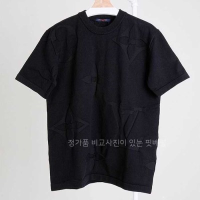 [국내배송] 루*비통 모노그램 쇼트 슬리브드 코튼 크루넥 니트