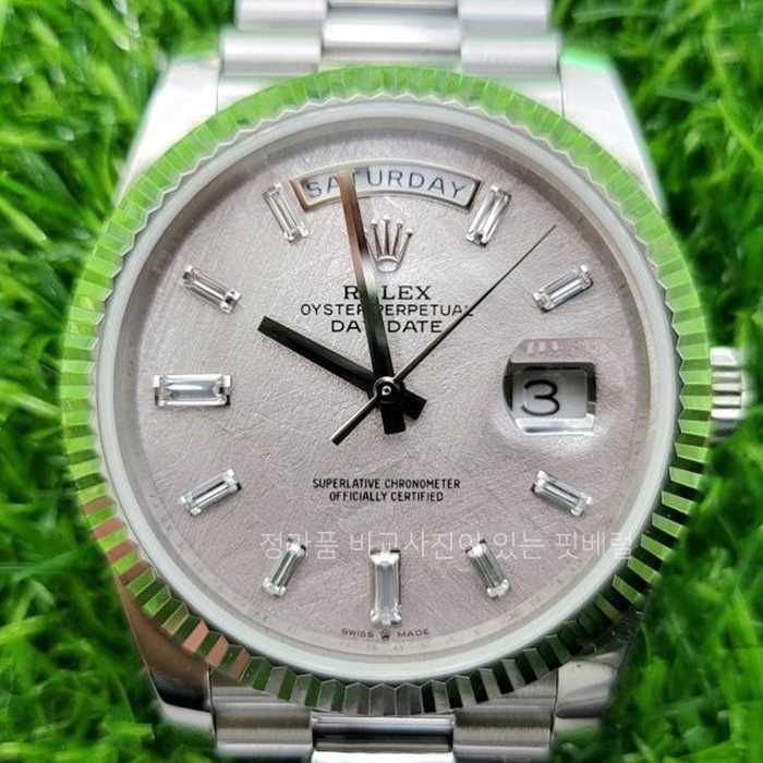[국내배송] 롤*스 데이데이트40mm 18K화이트골드 금통