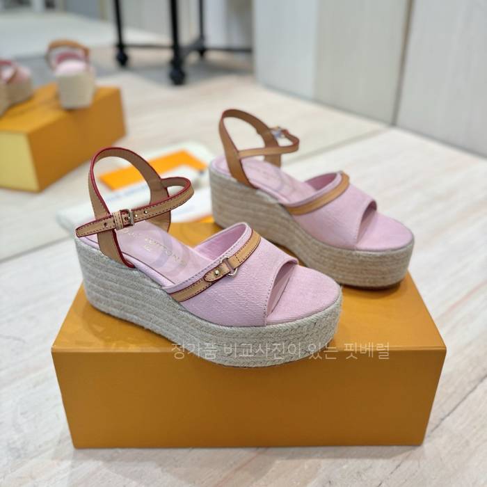 루*비통 헬리오스 웨지 샌들 8.5cm