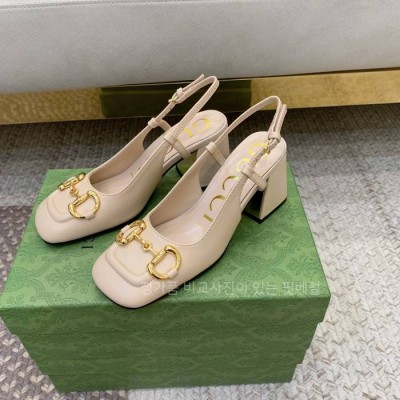 구* 홀스빗 슬링백 힐 7.5cm