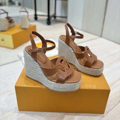 루*비통 LV 이솔라 웨지 샌들 12cm