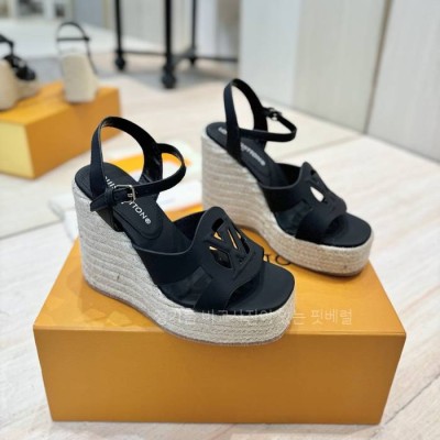 루*비통 LV 이솔라 웨지 샌들 12cm