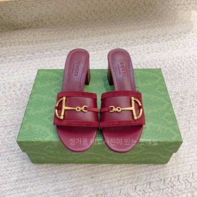 구* 홀스빗 슬라이드 슬리퍼 힐 5.5cm