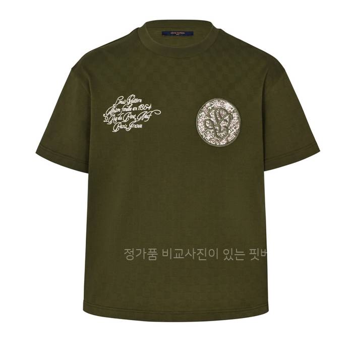루*비통 다미에 피케 반팔티셔츠