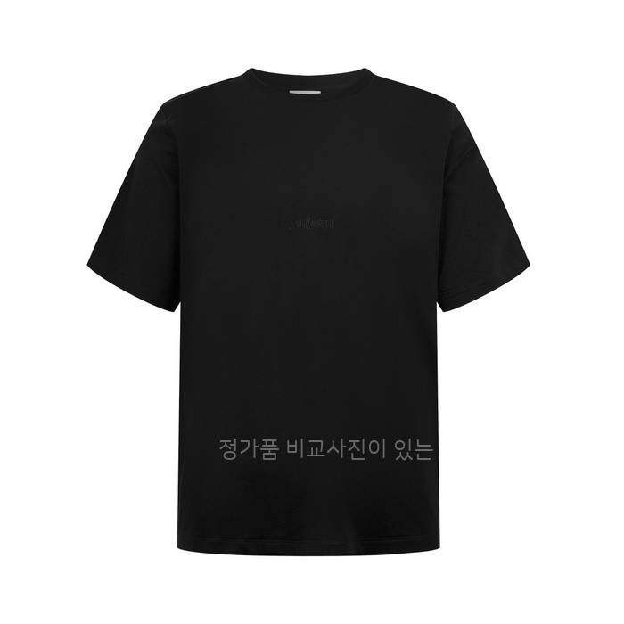입*로랑 로고 자수 반팔티셔츠