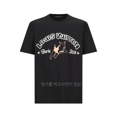 루*비통 엠브로이더드 코튼 반팔티셔츠