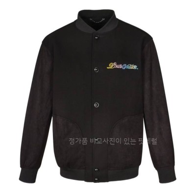 루*비통 레더 믹스 바시티 블루종 자켓