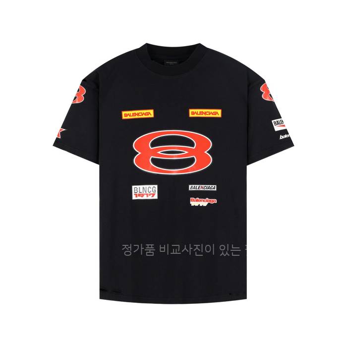 발*시아가 스폰서 로고 오버사이즈 반팔티셔츠