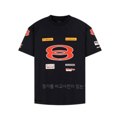 발*시아가 스폰서 로고 오버사이즈 반팔티셔츠