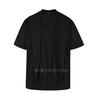 발*시아가 페이크 투피스 후드 반팔티셔츠