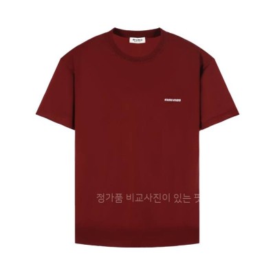 미*미우 로고 울 니트 반팔