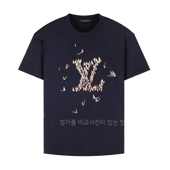 루*비통 엠브로이더드 코튼 반팔티셔츠