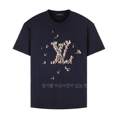루*비통 엠브로이더드 코튼 반팔티셔츠
