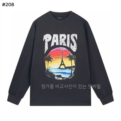 [국내배송] 발*시아가 하와이안 야자수 로고 프린팅 루즈핏 긴팔티셔츠 (2color)