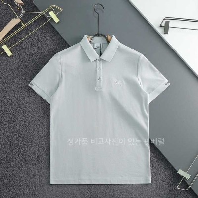 [국내배송] 버*리 기사자수로고 히든포인트 코튼카라티